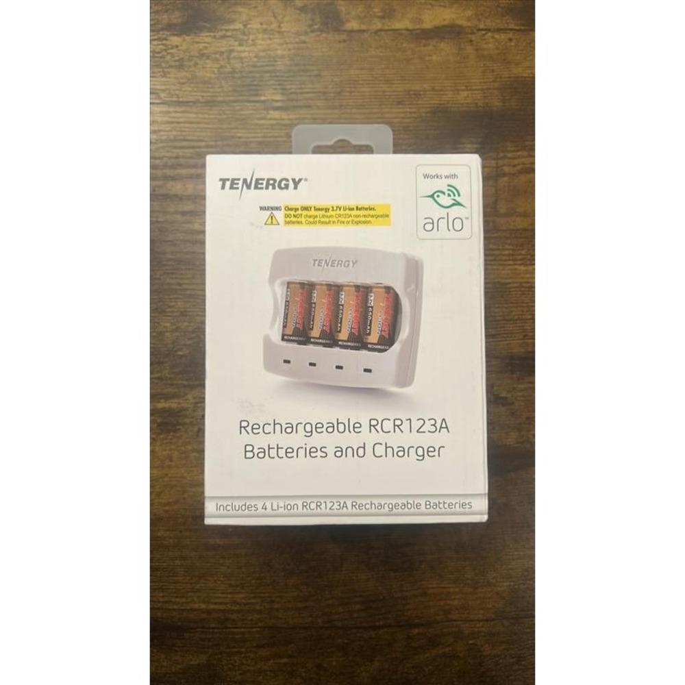 Tenergy Rechargeable RCR123A Batteries and Charger Kit for Arlo Cameras 34154
